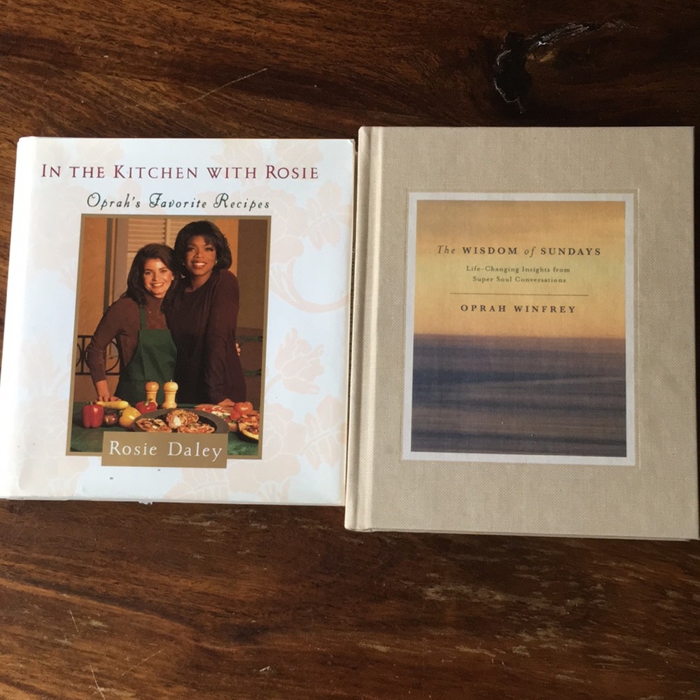 Oprah Winfrey The Wisdom Of Sundays + In the Kitchen with Rosie Daley (Lot of 2)